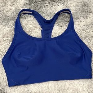 Small blue sports bra top
